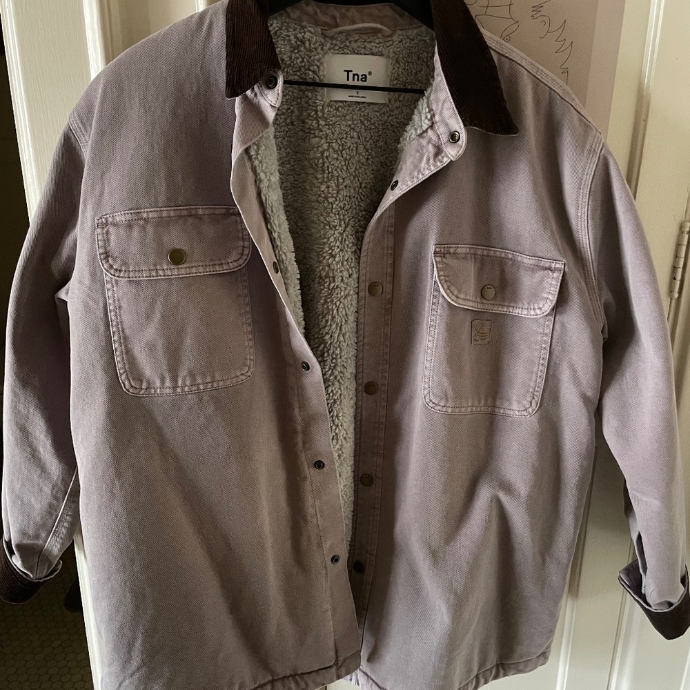 Aritzia TNA workwear fleece-lined jacket